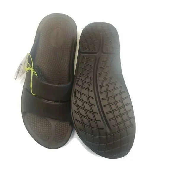 OOFOS Ooahh Recovery Slide Mens Size 11 Womens Size 13 Pool Sandal Mocha Brown - Picture 8 of 9